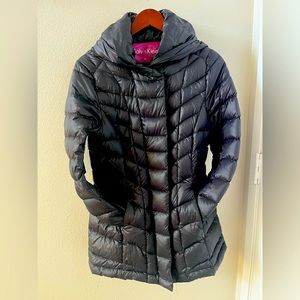Calvin Klein black hooded full zip puffer jacket